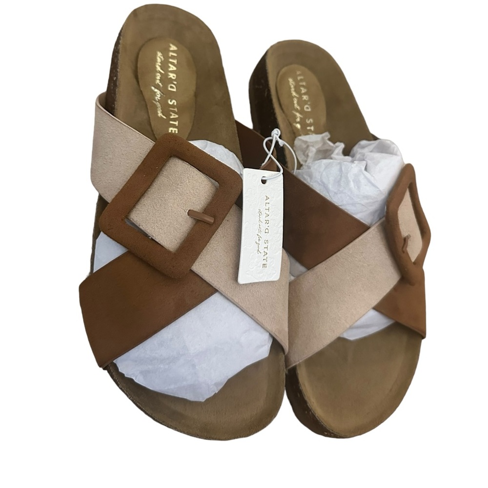 Altar'd State Suede Slide Sandles - Picture 7 of 10